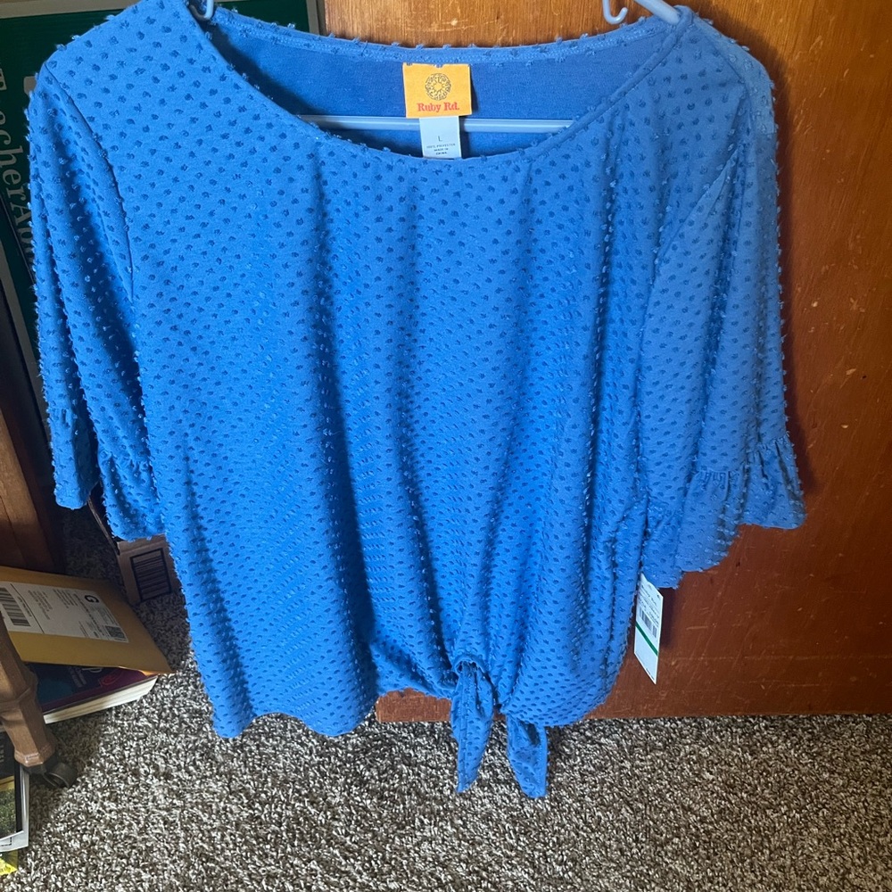 Ruby Rd Blue Blouse with Elegant Design